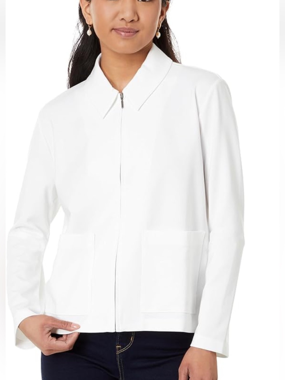 Eileen Fisher Washable Ponte Point Jacket